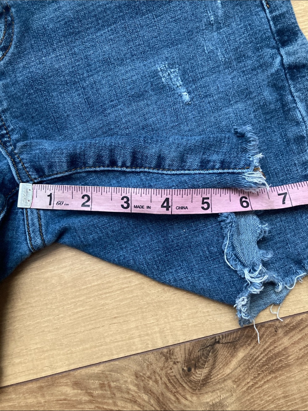 Pistola Distressed Raw 6” Jean Shorts - Picture 7 of 8